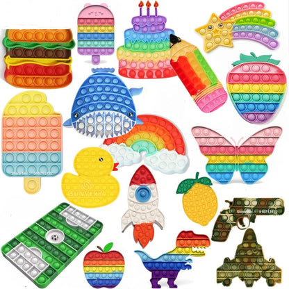 Kawaii Animal Fidget Toys for Kids - Stress Relief Bubble Toy