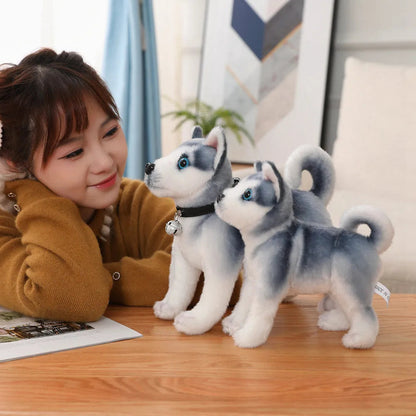 25/30cm Kawaii Husky Plush – Fluffy Soft Stuffed Dog
