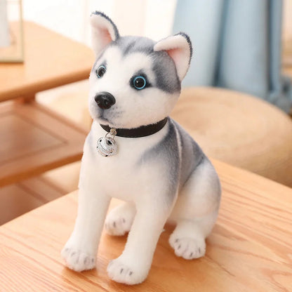 25/30cm Kawaii Husky Plush – Fluffy Soft Stuffed Dog