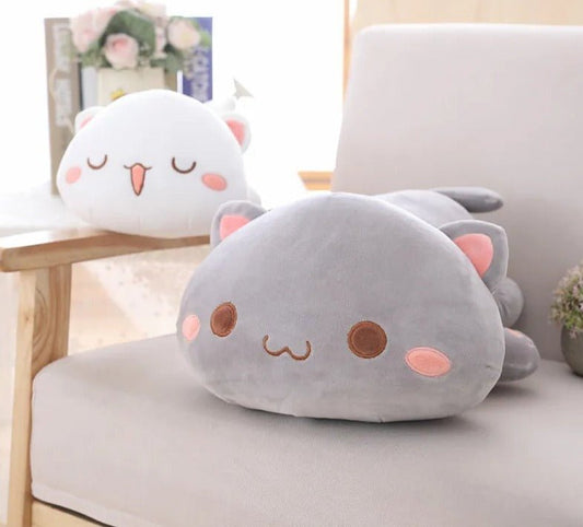 35cm Kawaii Lying Cat Plush Toy, Soft Cartoon Cushion, Kids' Gift