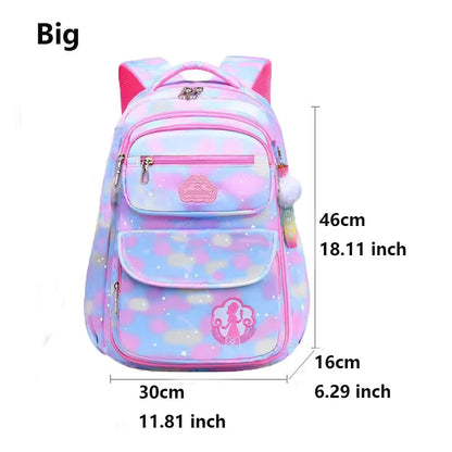 Pink Kawaii Girls School Backpack (Waterproof, 7–13Y)