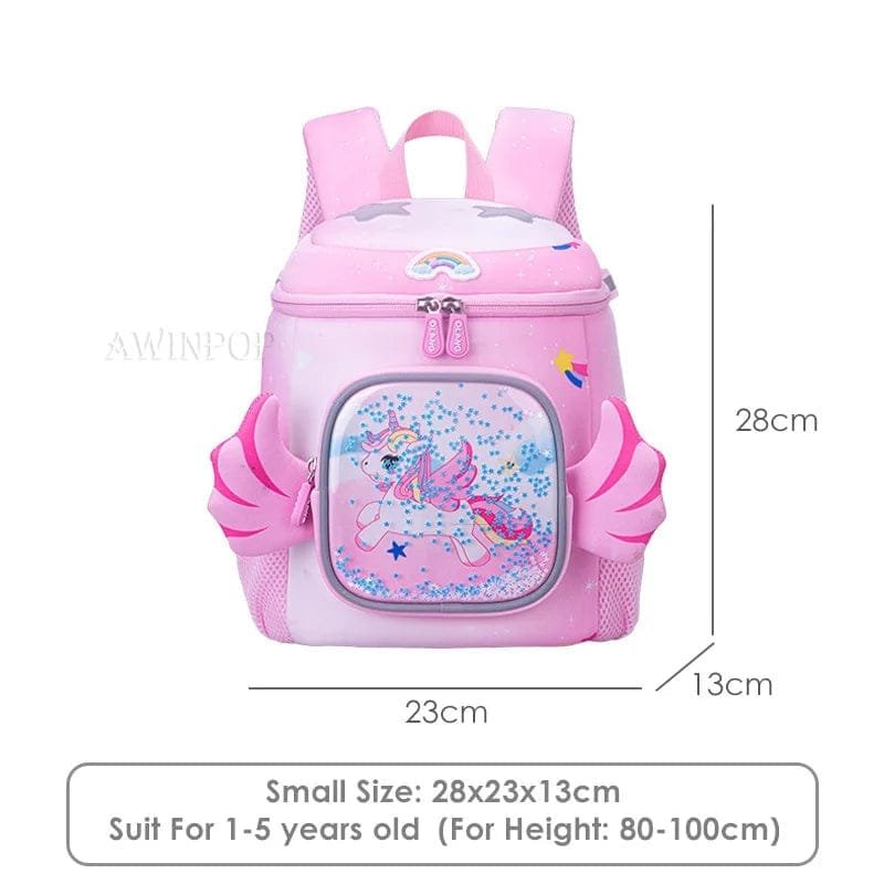 Pink Unicorn Backpack for Kids: Kawaii Kindergarten Schoolbag