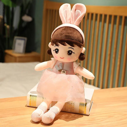 45cm Kawaii Dolls with Rabbit Ears, Soft, Kids' Gift