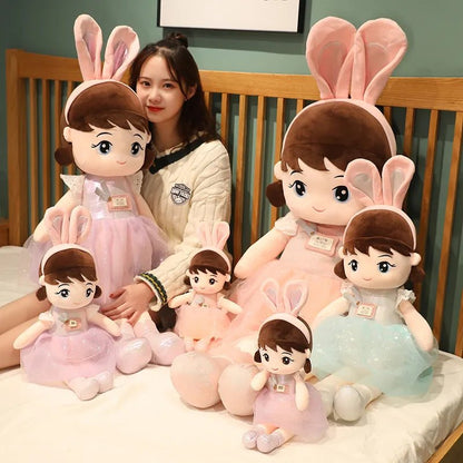 45cm Kawaii Dolls with Rabbit Ears, Soft, Kids' Gift