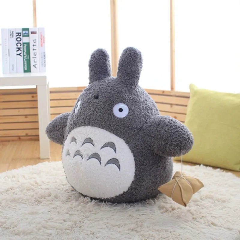 Huggable Grey Forest Spirit Plush: Soft, Cute Cartoon Pillow Toy