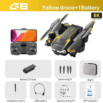 KBDFA New G6 Drone - 8K Cam, GPS, Obstacle Avoidance - Professional Quadcopter Toy