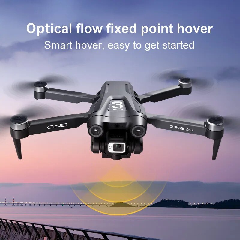 KBDFA MINI Z908Pro Max Drone - 4K Cam, Obstacle Avoidance, FPV RC Quadcopter Toy