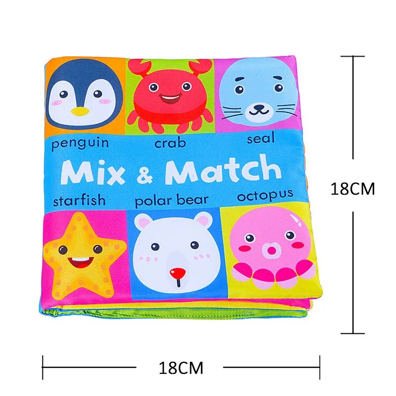 3D Soft Baby Cloth Book: High Contrast Sensory Toy for 0-12 Months Infants
