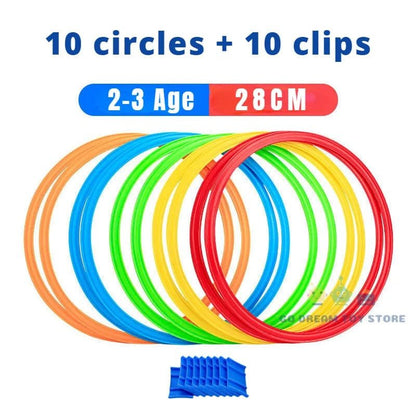 Outdoor Kids Training Ring Set - Fun Sport Toys for Boys and Girls (10 Hoops)