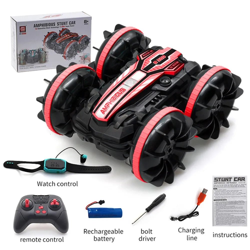 Amphibious RC Stunt Car - Double-Sided Flip, Drift Vehicle