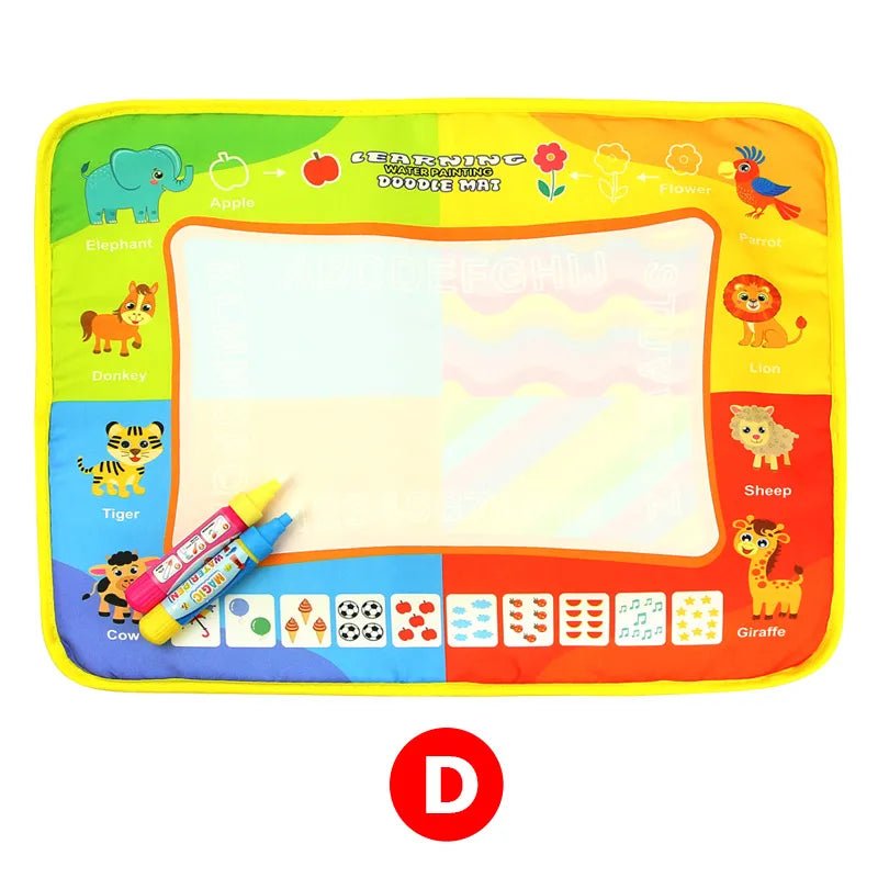 Coolplay Animal Water Drawing Mat: Rainbow Doodle & 2 Pens - Xmas Kid Gift