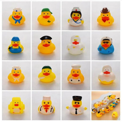 5-100Pcs Rubber Ducks Set - Squeaky Bath Toys for Kids