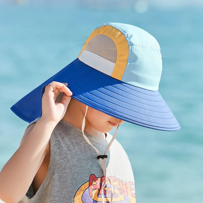 Kids Summer Sun Hat with Neck & Ear Cover - UV Protection