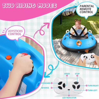 Kids Ride-On Bumper Car with 360° Spin