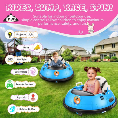 Kids Ride-On Bumper Car with 360° Spin