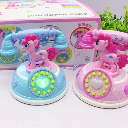 Kids' Cartoon Cellphone Toy - Light & Sound Educational Telephone