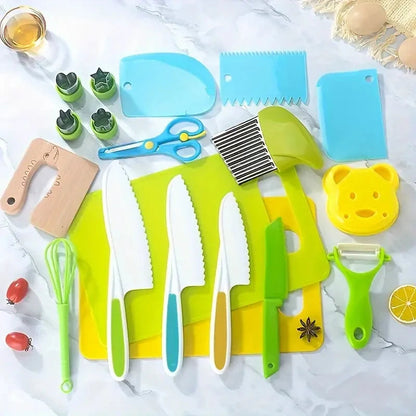 Kids Cooking Cutter & Knife Set with Peeler