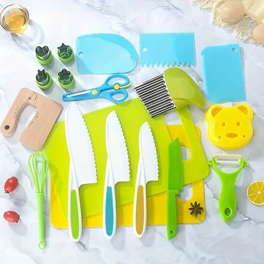 Kids Cooking Cutter & Knife Set with Peeler