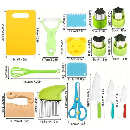 Kids Cooking Cutter & Knife Set with Peeler