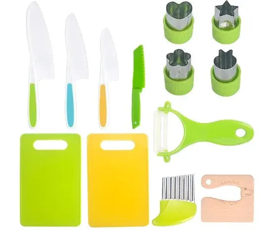 Kids Cooking Cutter & Knife Set with Peeler
