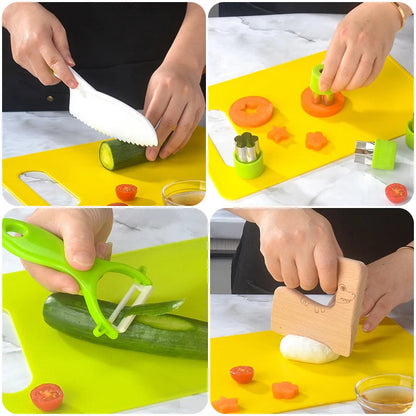 Kids Cooking Cutter & Knife Set with Peeler