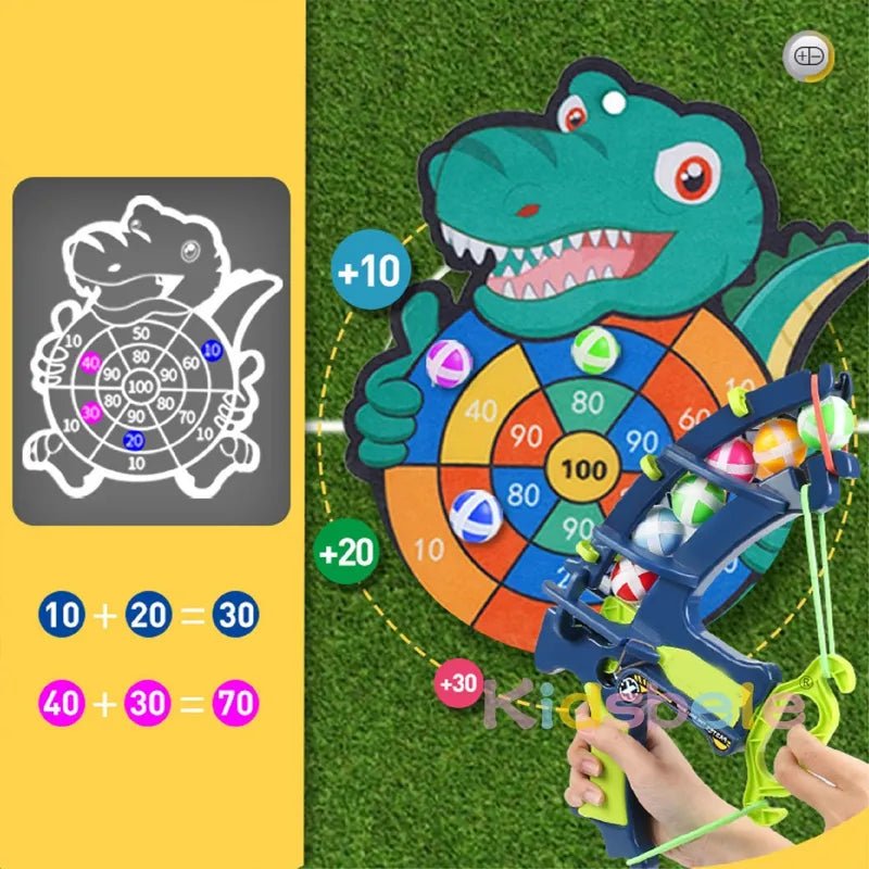 Dinosaur Slingshot Target Game: Kids' Outdoor Fun Toy