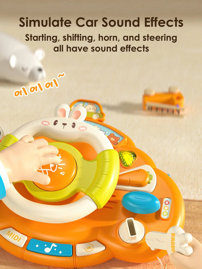 Baby Steering Wheel Toy with Lights & Music