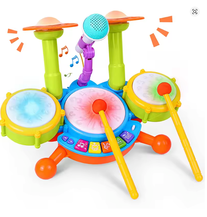 Kids Drum Set - Musical Baby Educational Instruments Toys