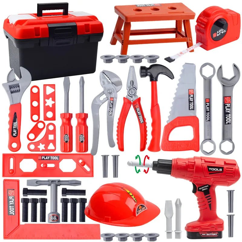 Kids Electric Toy Drill Tool Set: Pretend Construction Play