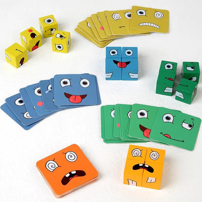 Emotion Change Blocks: Montessori Educational Toy