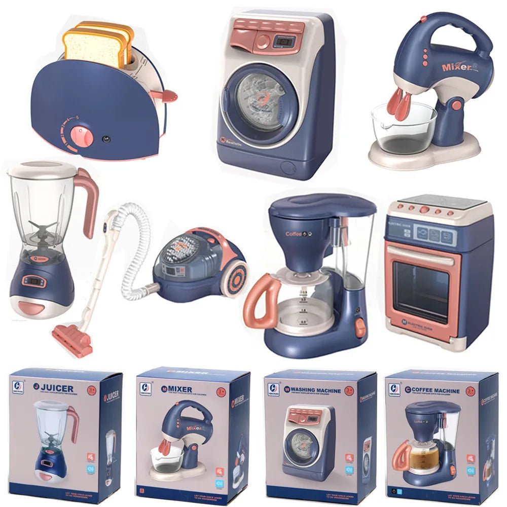 Kids' Home Appliance Playset - Small Kitchen & Cleaning Toys