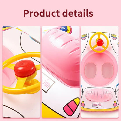 Kid's Inflatable Swim Ring Seat - Pool & Beach Water Play Toy