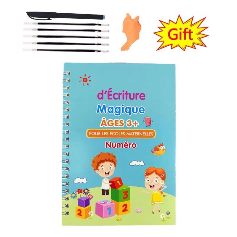 Sank French Magic Practice Book: Learn Letters, Numbers & Drawing for Kids