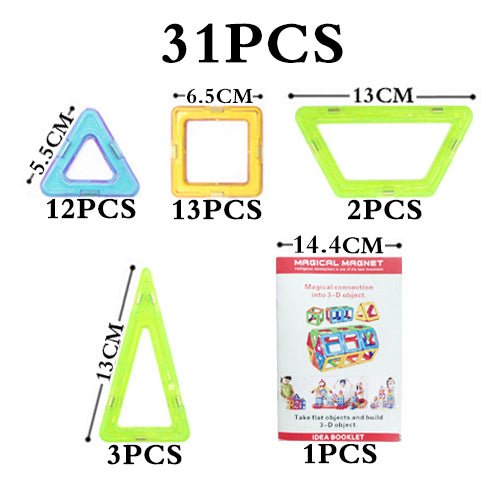 Magnetic Technic Plastic Building Blocks Assembly Toys For Children