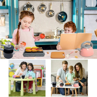Kids Pretend Kitchen Set – 92/69/59-Piece Play Cooking Kit