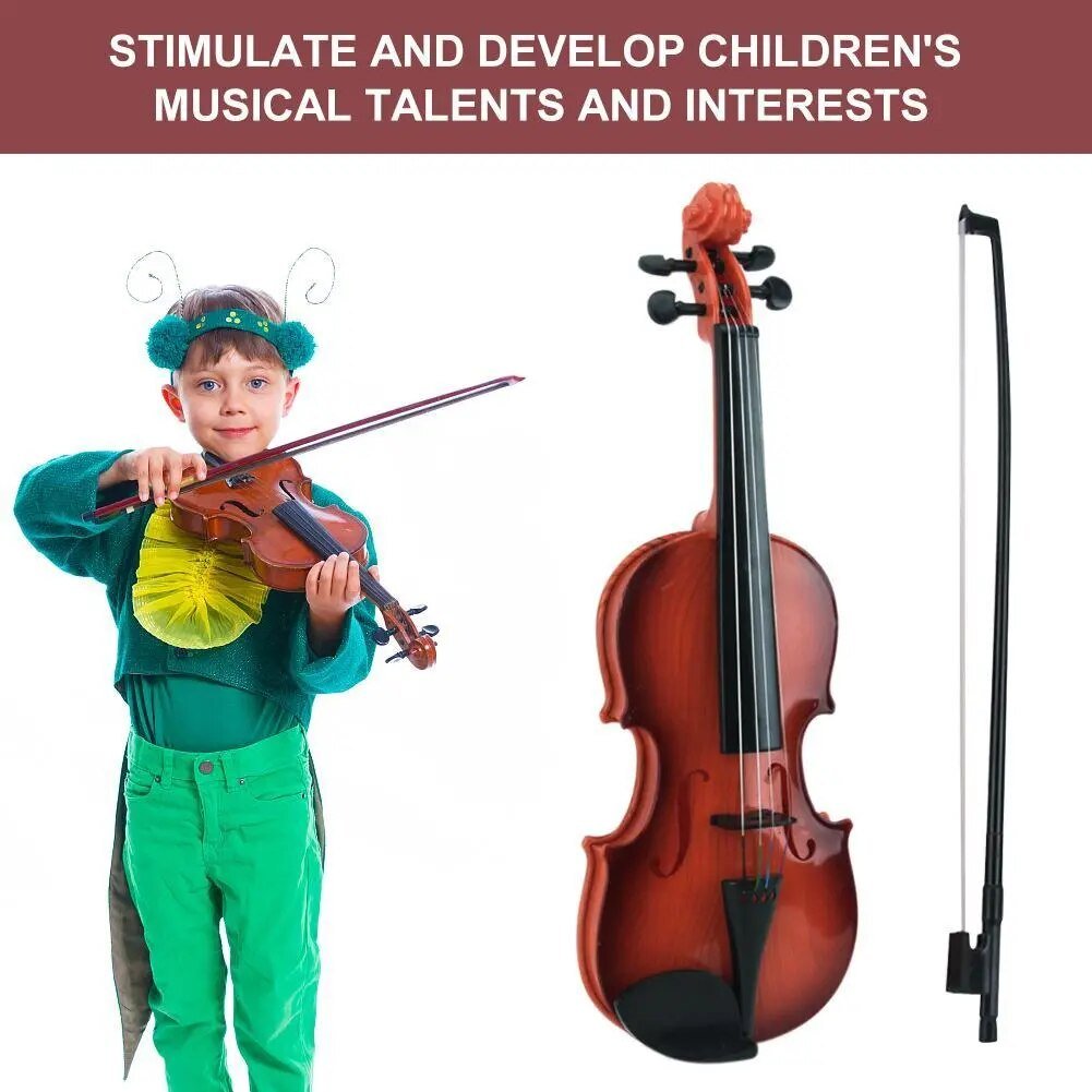 Adjustable String Kids' Play Violin - Educational Toy, Random Colors