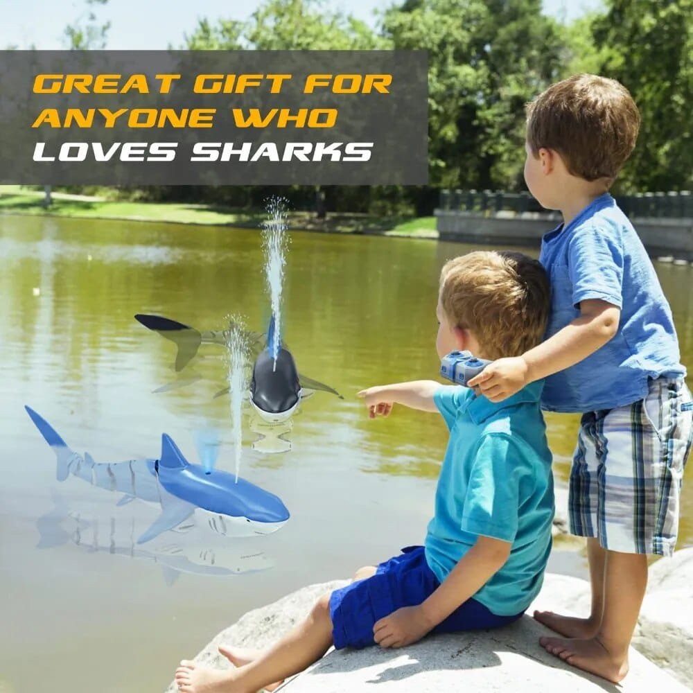 Smart RC Shark & Whale Spray Water Toy - Remote Control Fish Robot