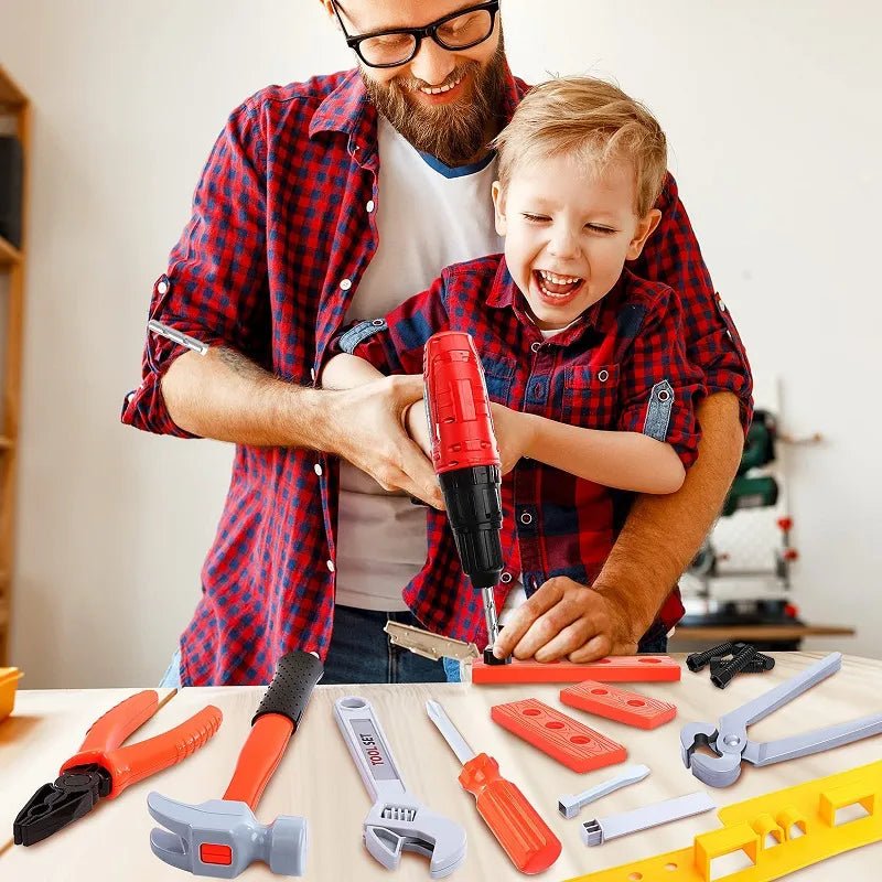 Kids Electric Toy Drill Tool Set: Pretend Construction Play