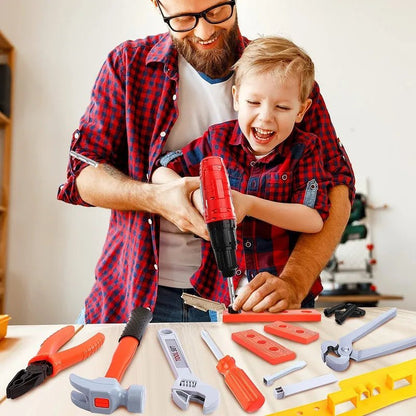 Kids Electric Toy Drill Tool Set: Pretend Construction Play