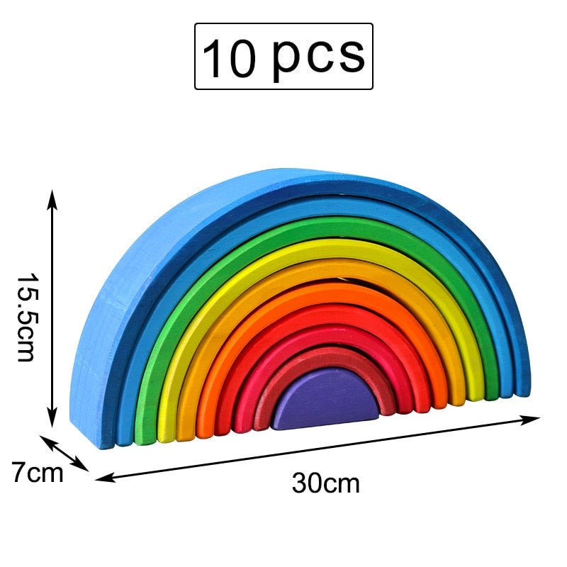 Kids Creative Rainbow Building Blocks Montessori Learning Toy
