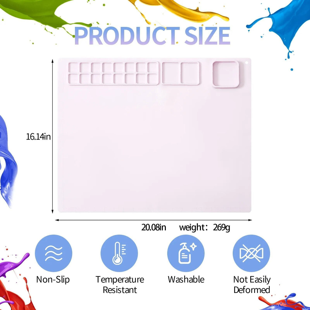 Kids' Silicone Drawing Pad with Suction Cup - Reusable Art Mat