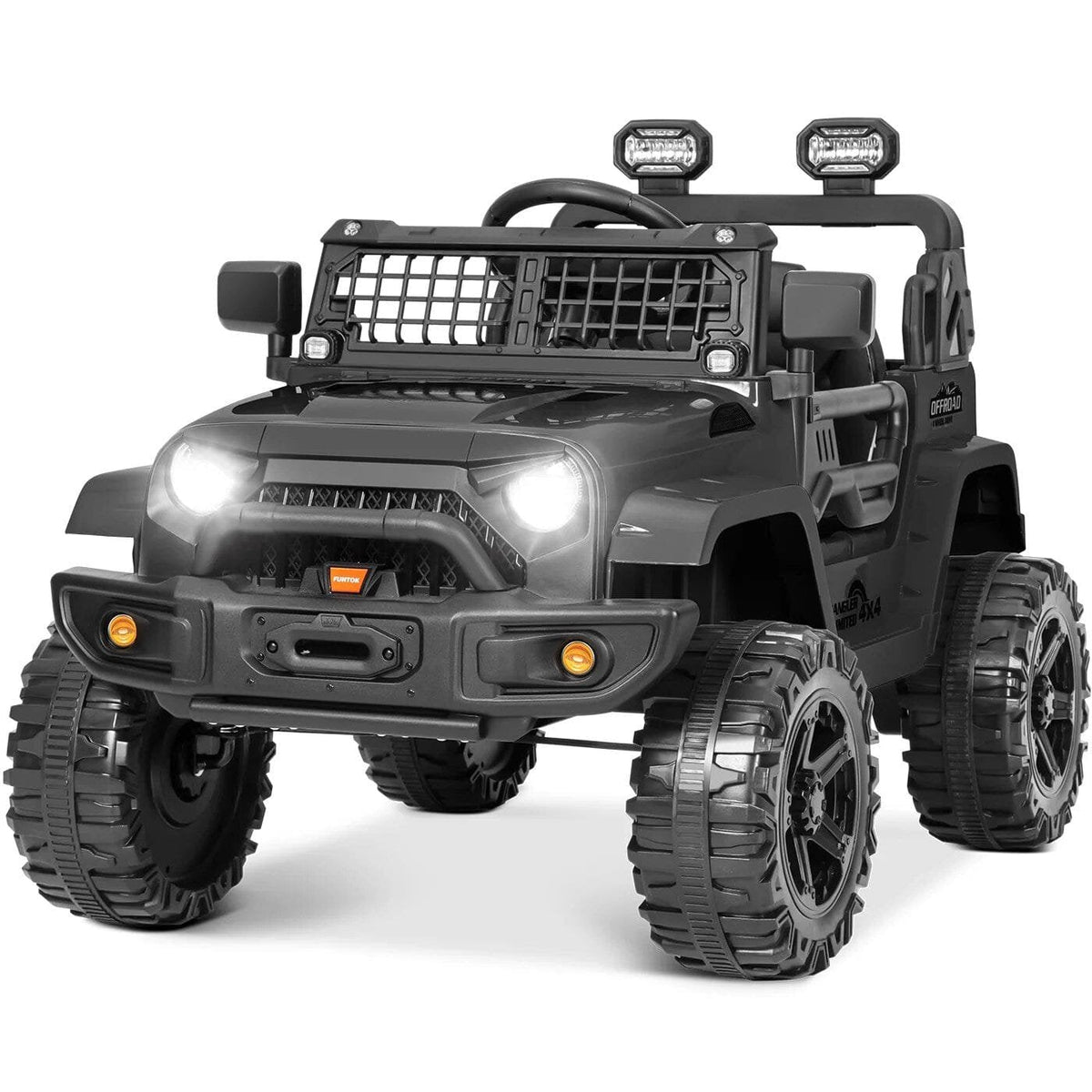 12V Electric Off-Road Car for Kids - Ride-On with Music