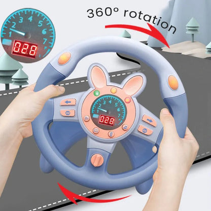 Kids' Interactive Stroller Steering Wheel Toy with Sounds