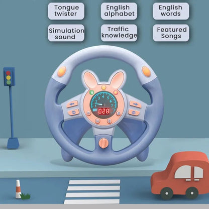 Kids' Interactive Stroller Steering Wheel Toy with Sounds