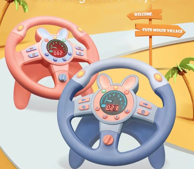 Kids' Interactive Stroller Steering Wheel Toy with Sounds