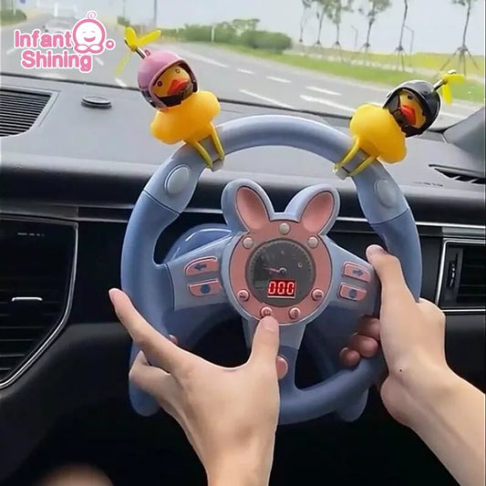 Kids' Interactive Stroller Steering Wheel Toy with Sounds