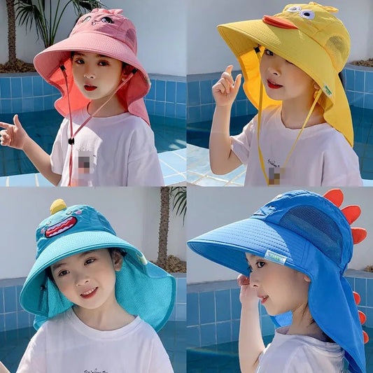 Kids Summer Sun Hat with Neck & Ear Cover - UV Protection