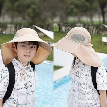 Kids Summer Sun Hat with Neck & Ear Cover - UV Protection