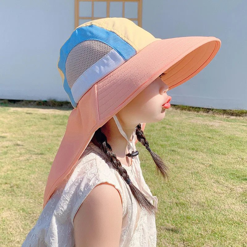 Kids Summer Sun Hat with Neck & Ear Cover - UV Protection