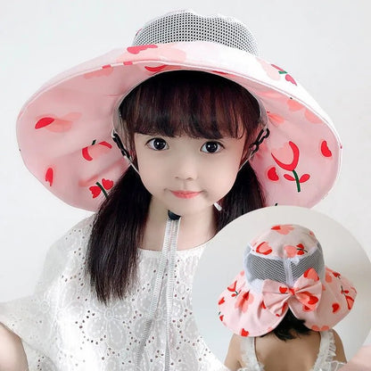Kids Summer Sun Hat with Neck & Ear Cover - UV Protection